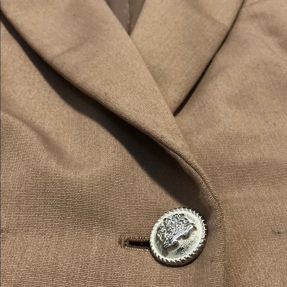 Roem camel tan peak lapel blazer jacket suit S - Picture 3 of 6